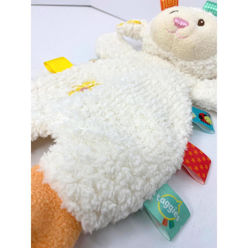 Mary Meyer Taggies Sherbet Lamb Plush Security Blanket Baby Lovey Satin Tags - Picture 5 of 9